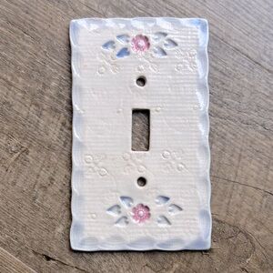 Jean Magdich Floral Switch Plate Shabby Cottagecore Babies Room Flowers